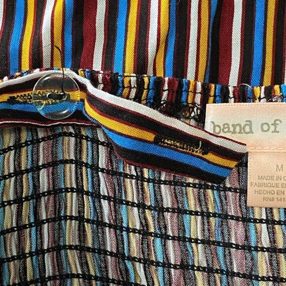 Band of Gypsies Multicolor Striped Side Slit Maxi Dress - Picture 12 of 14